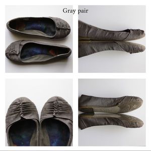 2 Pair Silk Rocket Dog Ballet Flat Sz 8 black gray